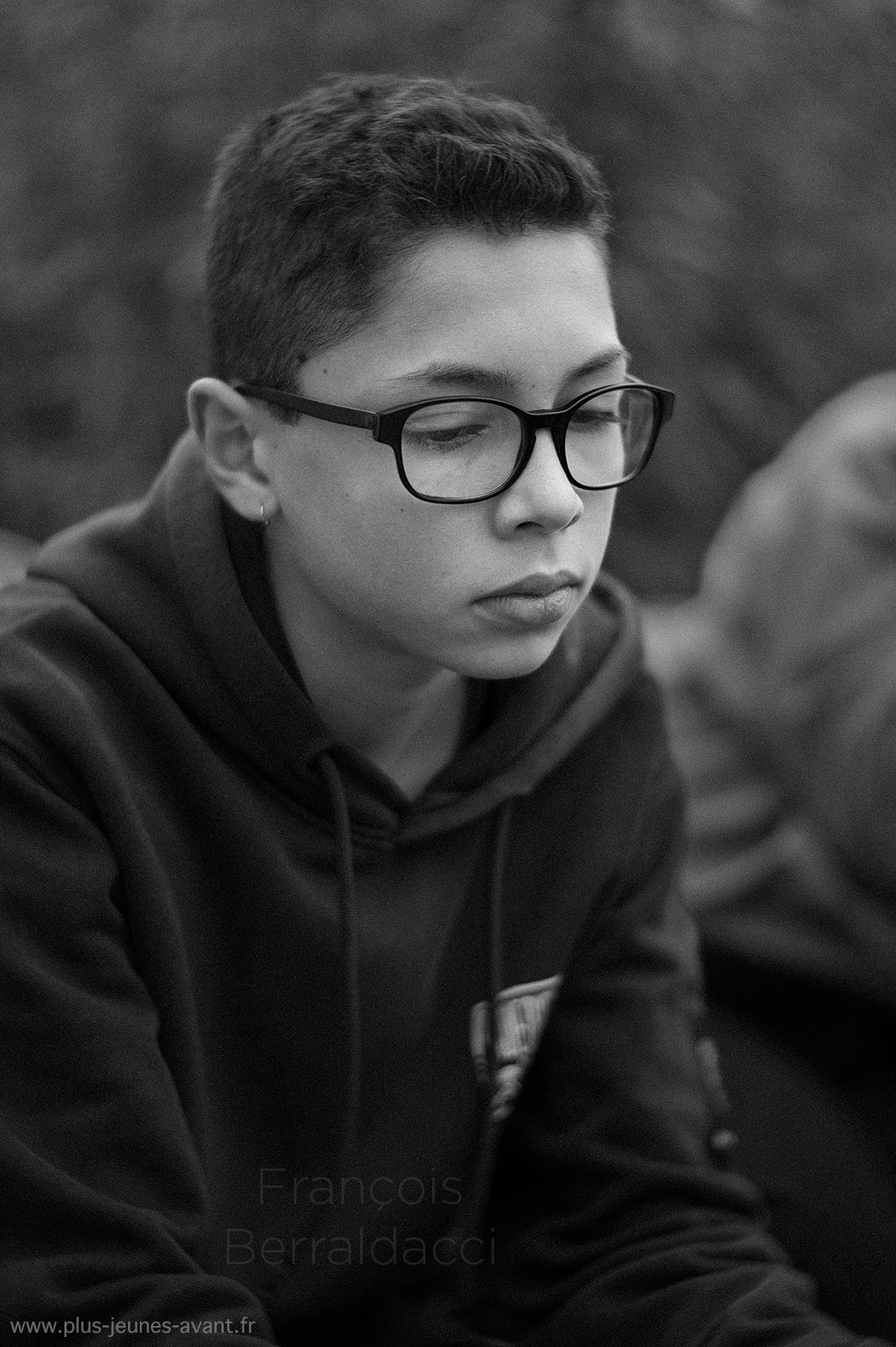 Portrait enfant noir et blanc